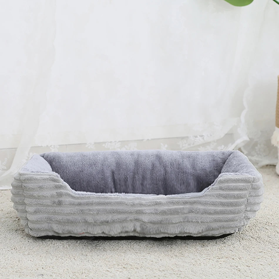 Pet Square Plush Calming Dog Bed