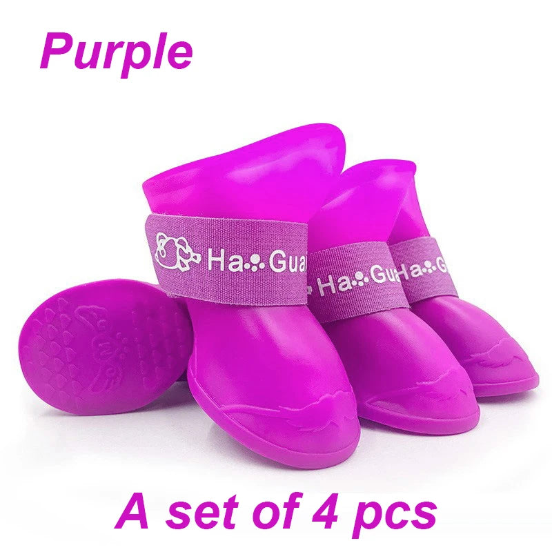 4Pcs Waterproof Rain shoes, Anti-slip Dog Boot