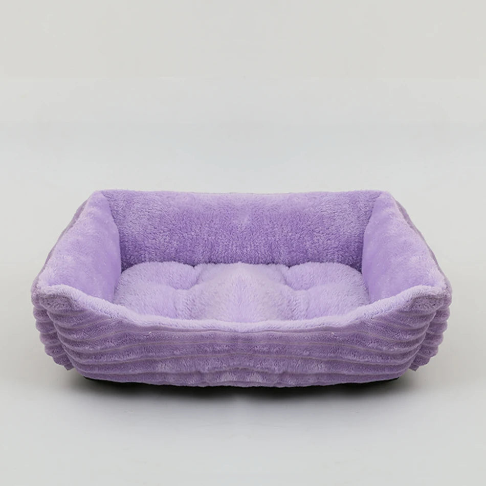Pet Square Plush Calming Dog Bed