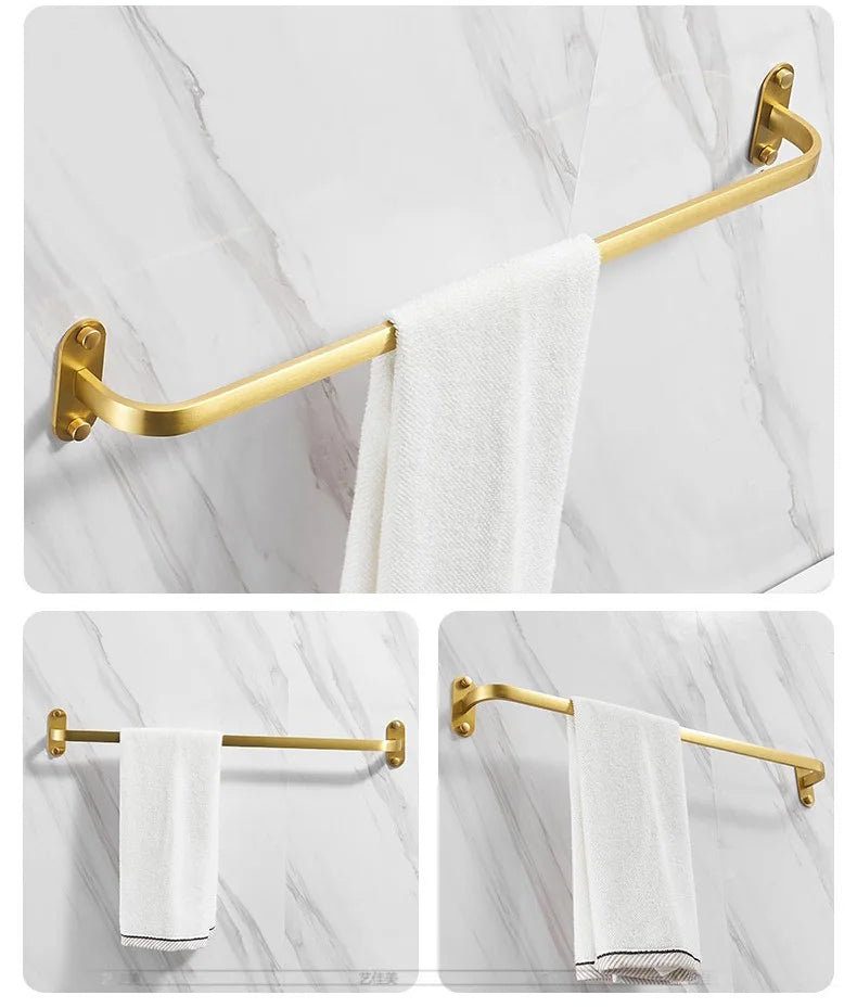 Elegant Brushed Brass Bathroom Accessories