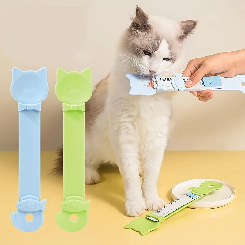 Cat Strip Feeder Spoon; 3 pc Set