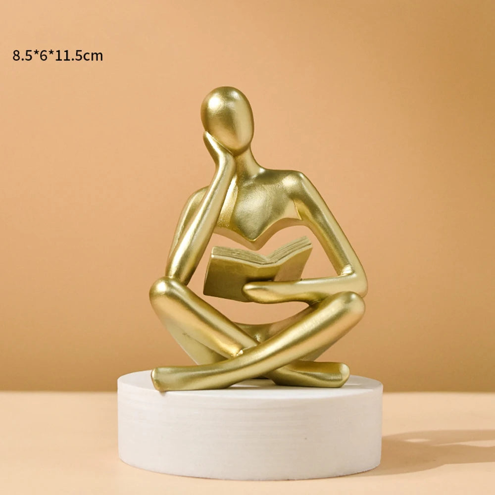 Person Who is Thinking, Abstract Thinker Sculpture