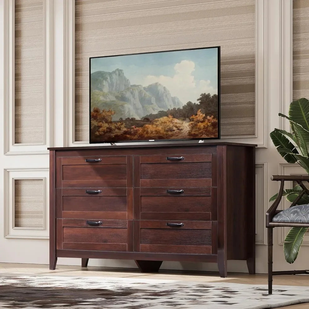 Modern Wood 6 Drawer Dresser in 3 Color Choices


















 Elegances