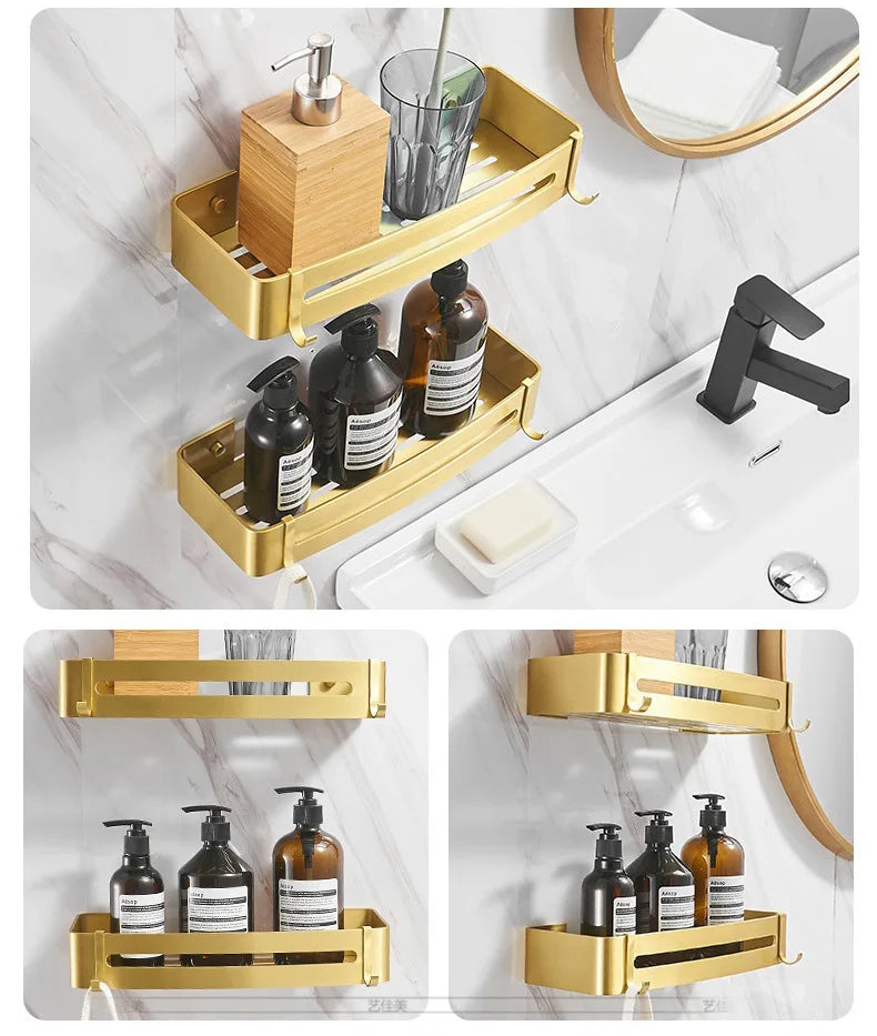 Elegant Brushed Brass Bathroom Accessories