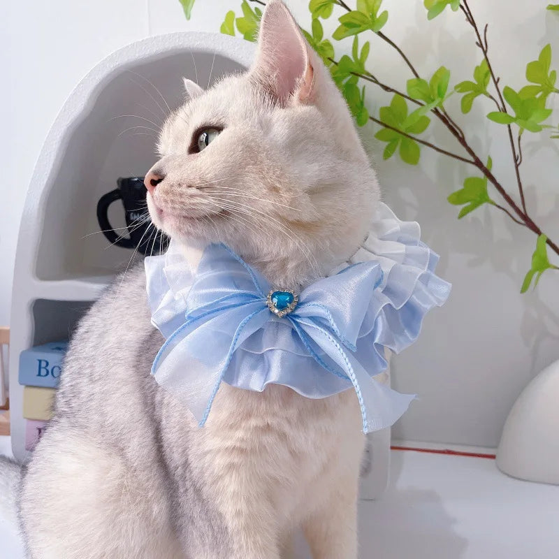 Pet Lace Necklace, Princess Bow Scarf