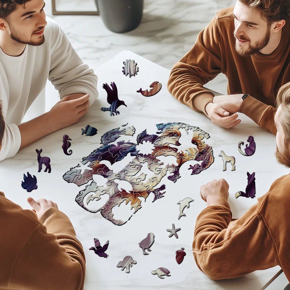 Adult Advanced Plywood Puzzle, Unique Animal Shapes