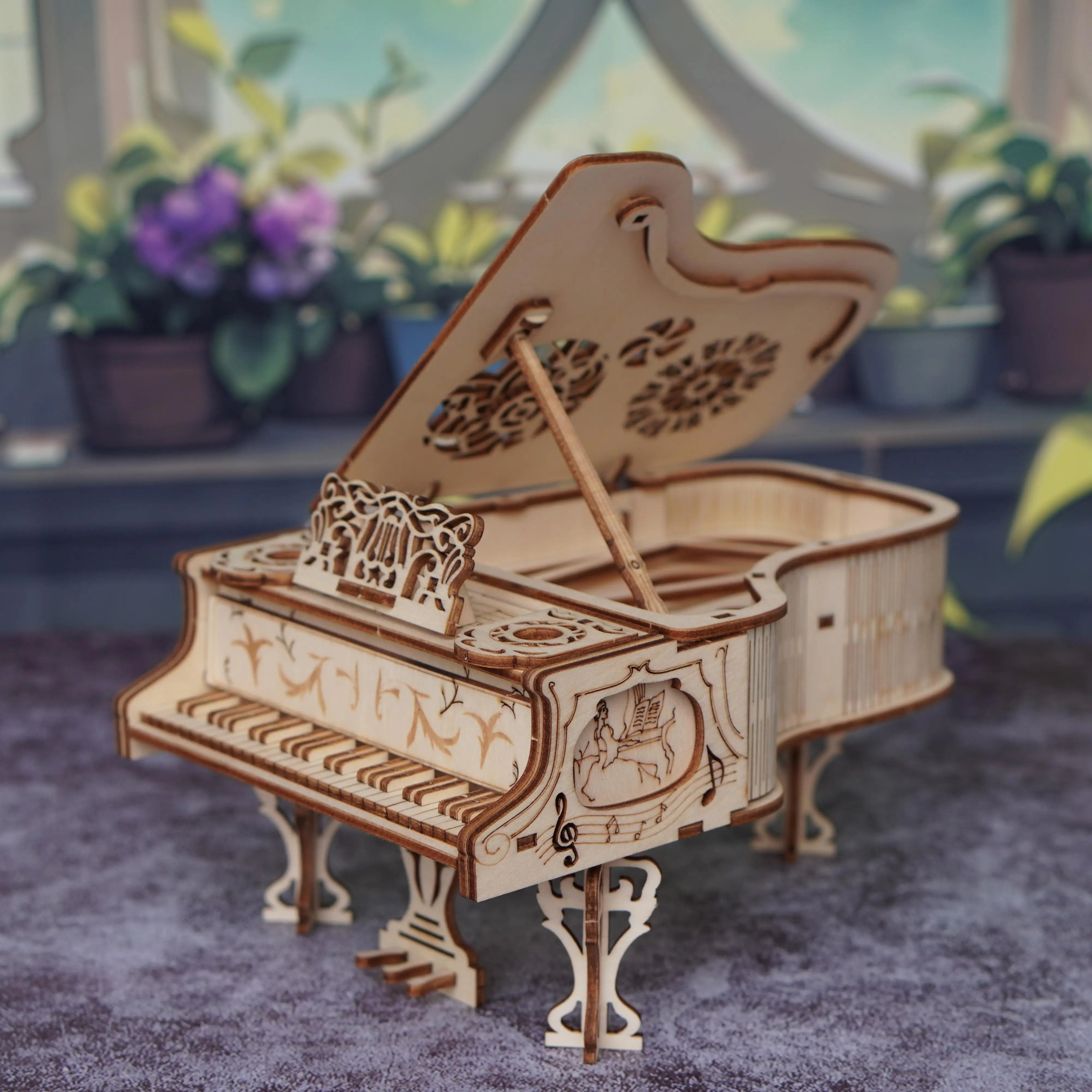 3D Wooden Puzzle for Adults Piano Model