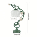 Stained Glass Flower Reading Lamp, 20" Tall