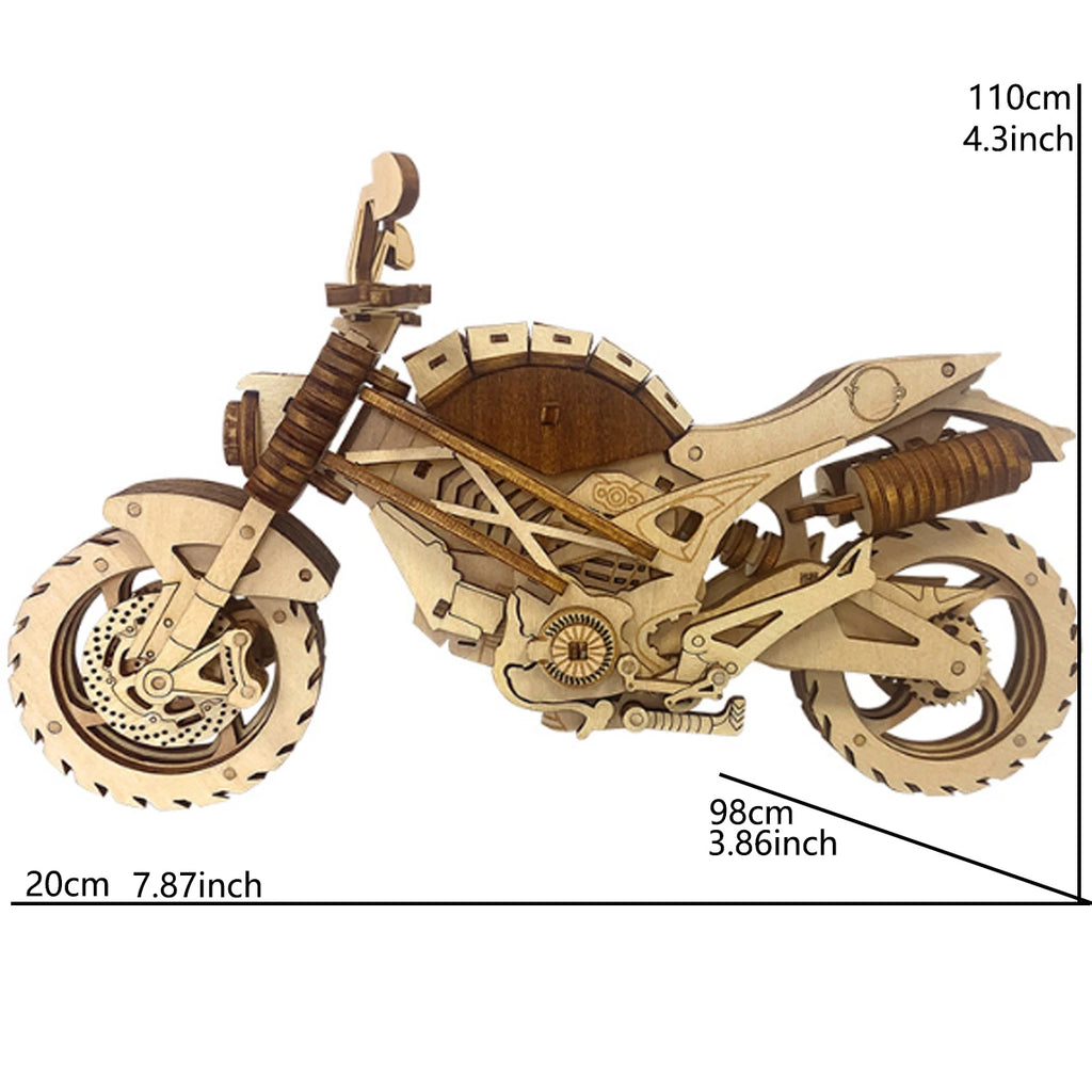 3D Wooden Puzzle Motorcycle Model