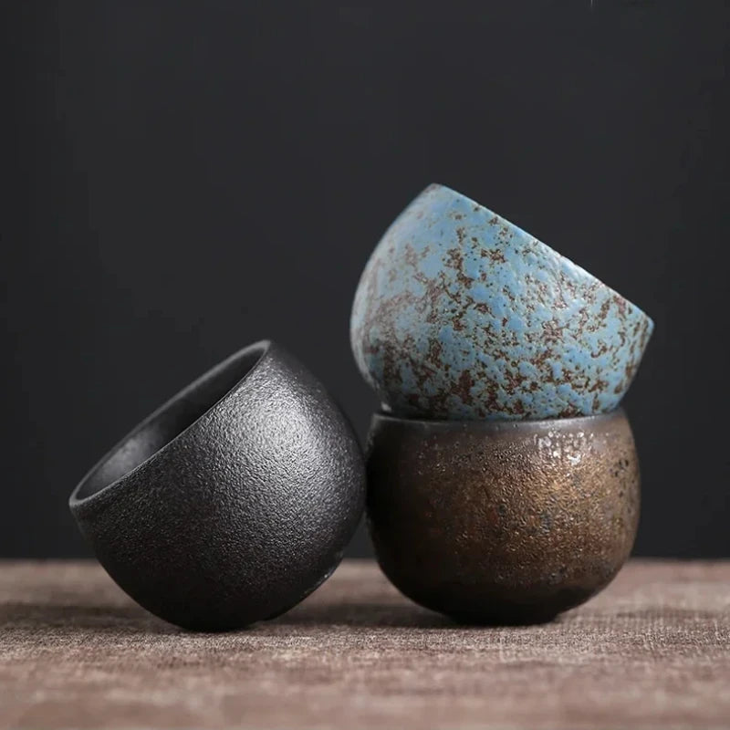 Japanese Ceramic Stoneware Tea Cup; Handmade Vintage