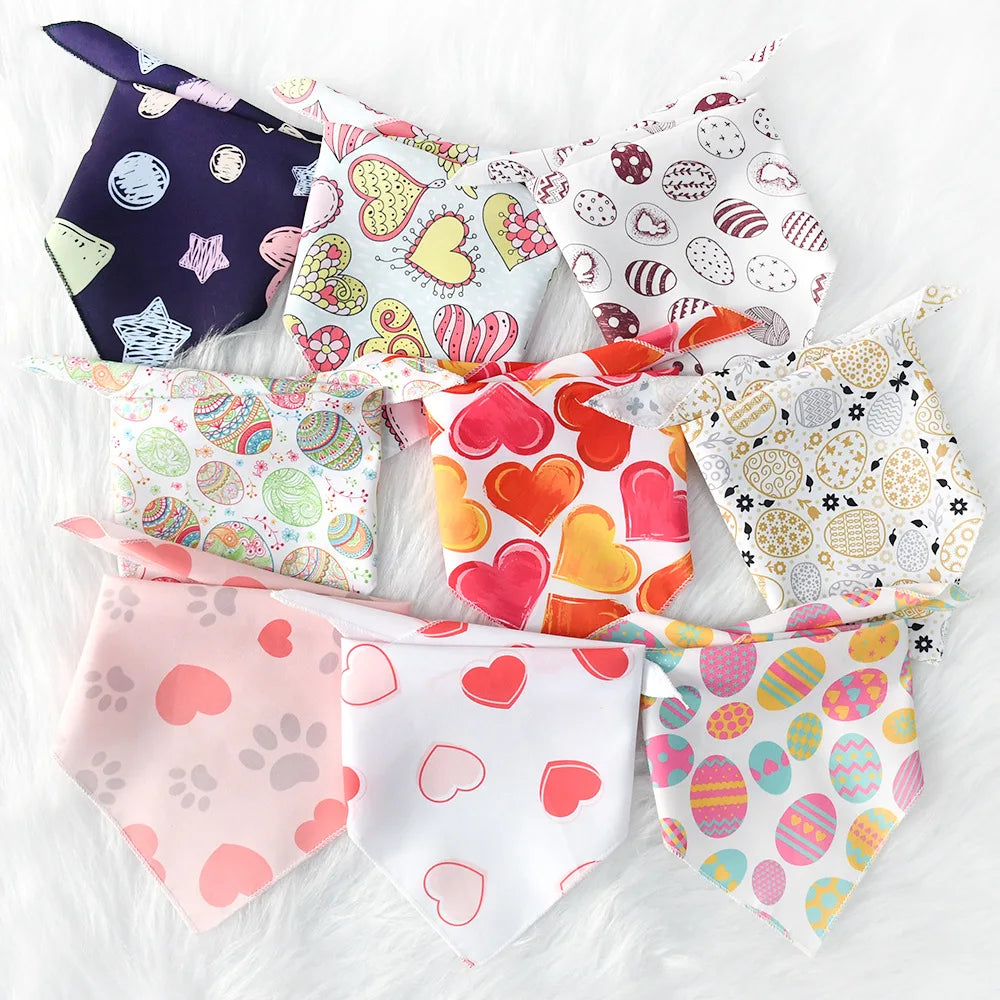 30pcs Pet Bandana Assorted Holiday Prints