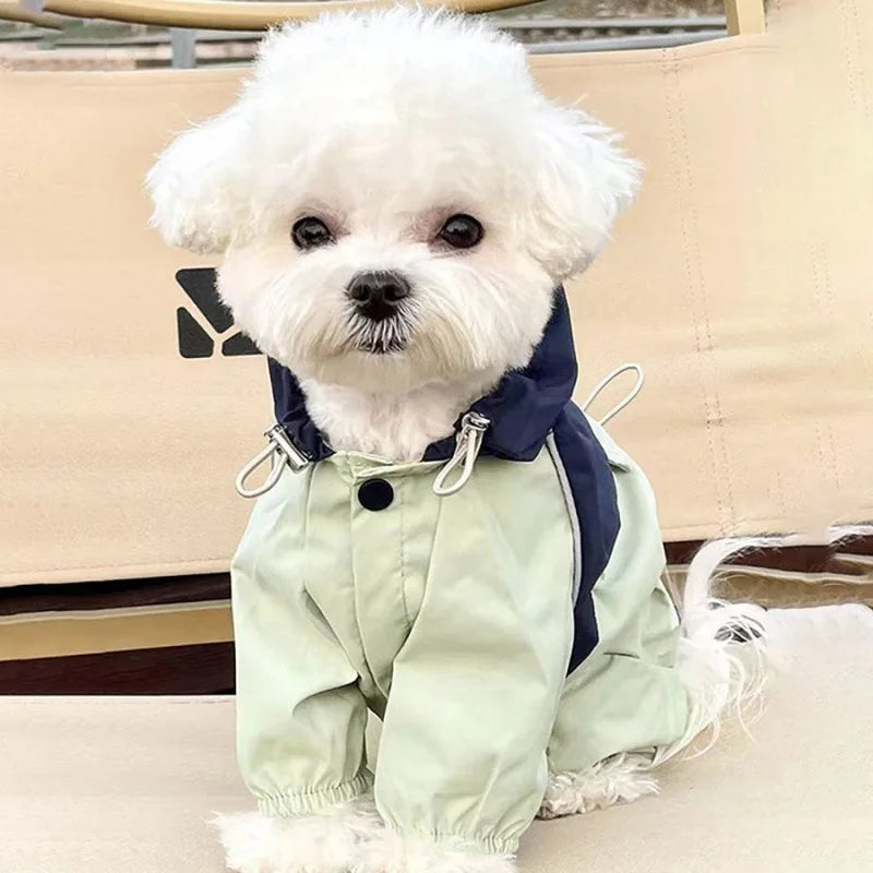 Dog 4-Legged Waterproof, Windproof Raincoat