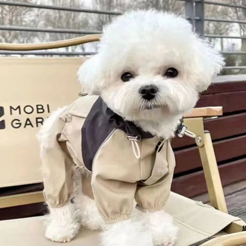 Dog 4-Legged Waterproof, Windproof Raincoat