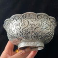 Tibetan Silver Lace Embossed Bowl