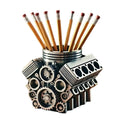 Creative Desktop Pencil Holder; V8 Car Engine