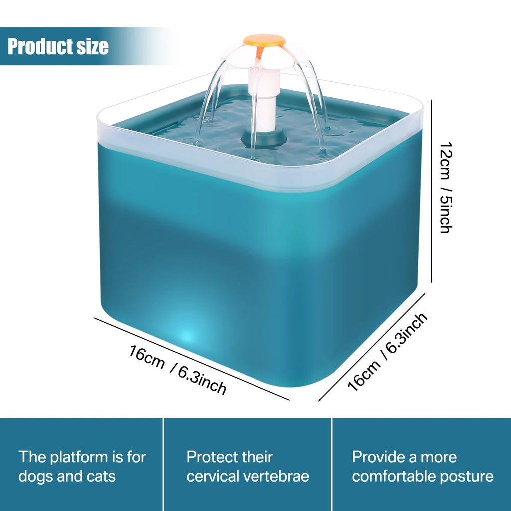 Silent Cat Water Dispenser; LED Lighting,