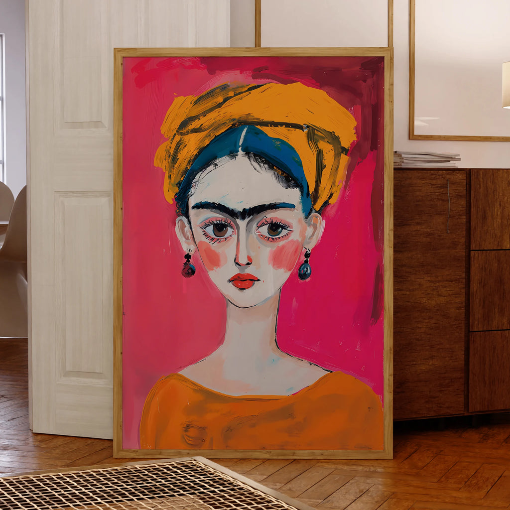 Frida Modern Abstract, Bold Canvas Art Print
