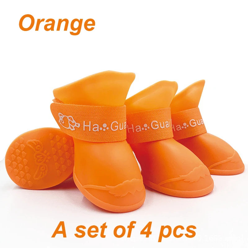 4Pcs Waterproof Rain shoes, Anti-slip Dog Boot