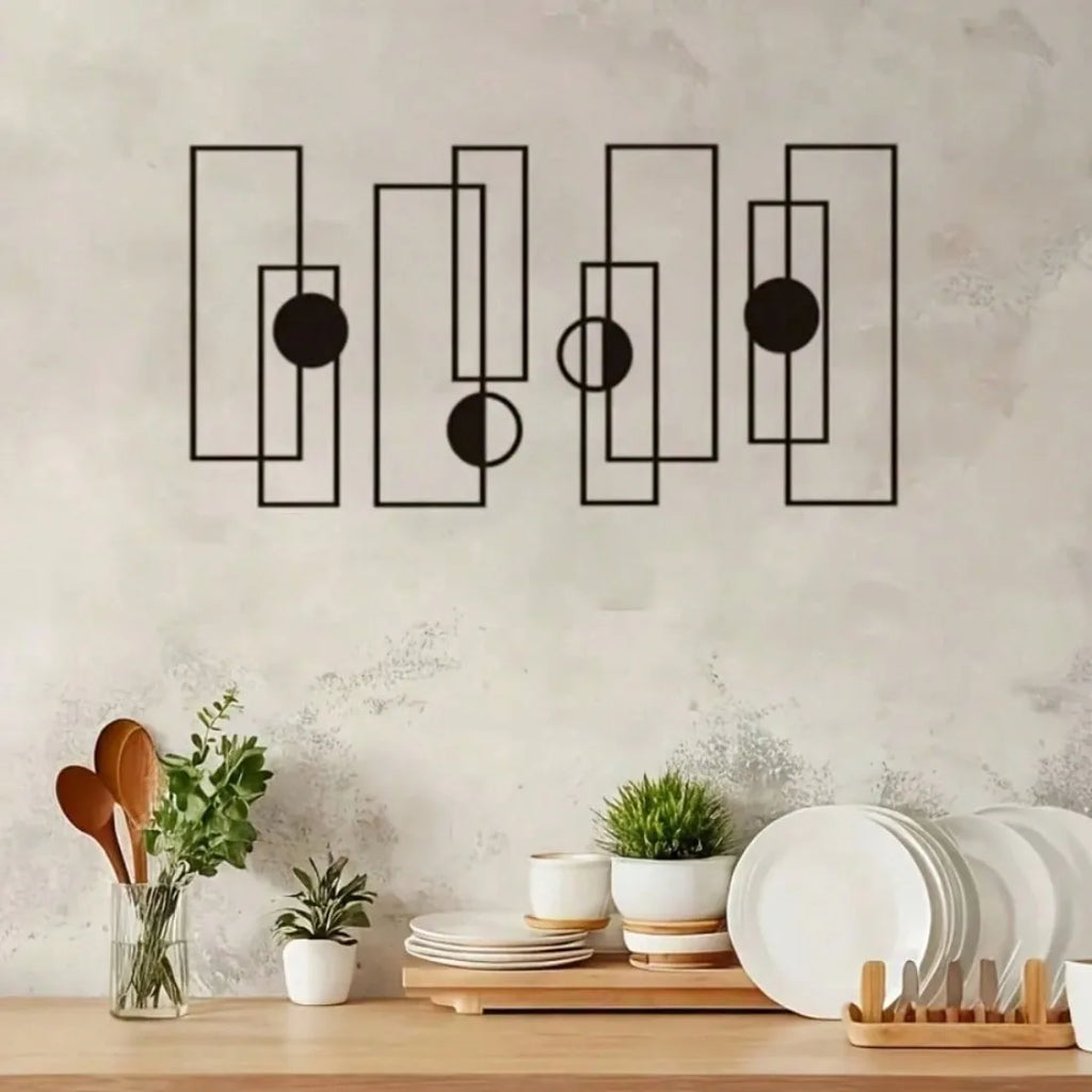 4-Piece Modern Textured Metal Wall Art Set