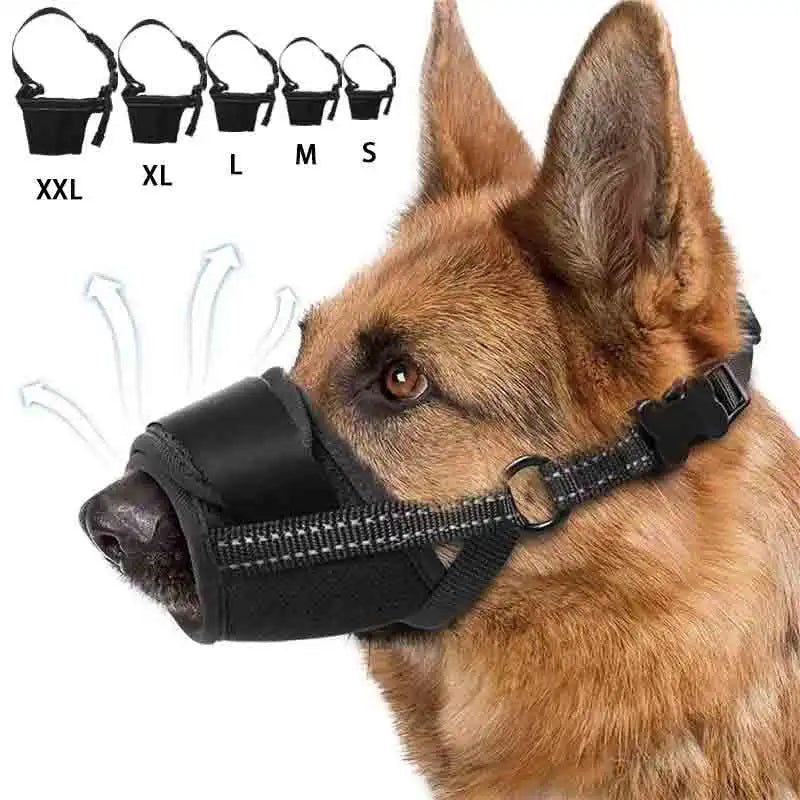Adjustable Breathable Anti-Biting Mesh Soft Muzzle.
