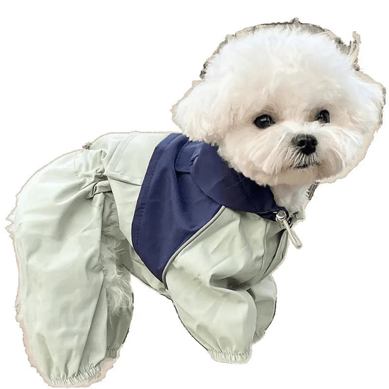 Dog 4-Legged Waterproof, Windproof Raincoat