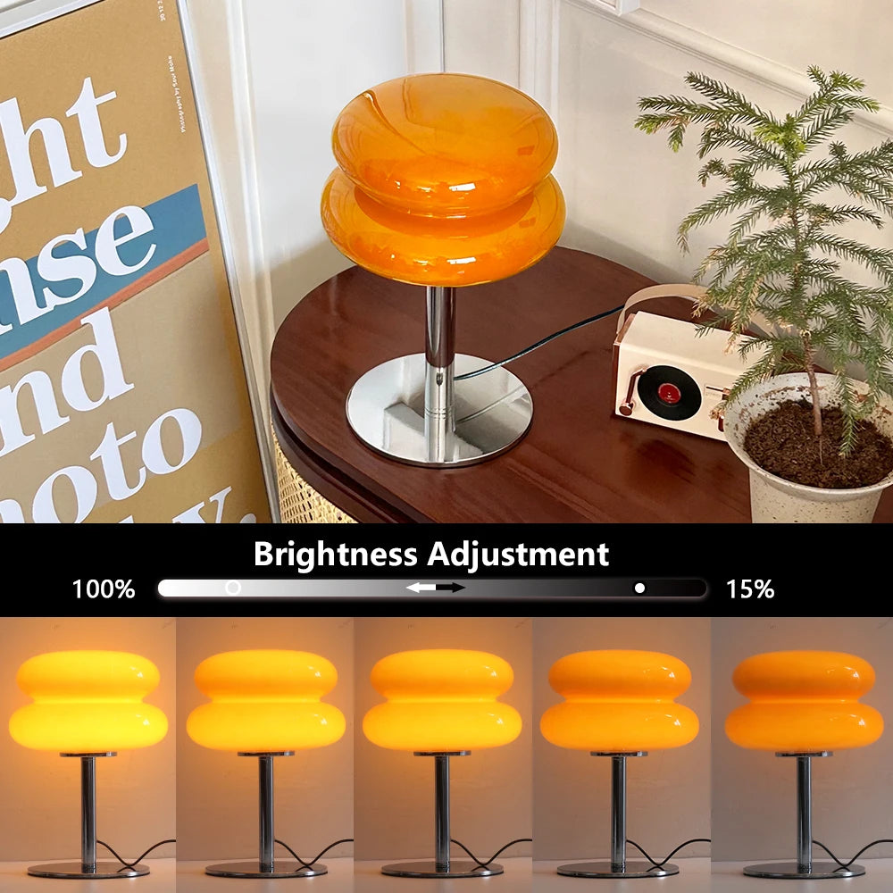Glass Table Lamp with Atmosphere Trichromatic Dimming