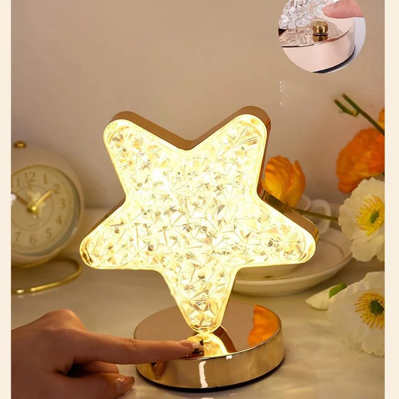 Bedroom Night Light, 3-Color Touch Dimming